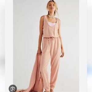 Free People Pink Jumpsuit with Relaxed Silhouette